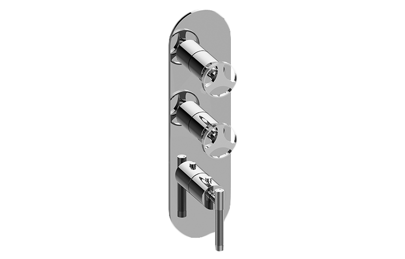 Graff G-8056-LM57C19-AU-T - Round M-Series Valve Trim With Three Handles