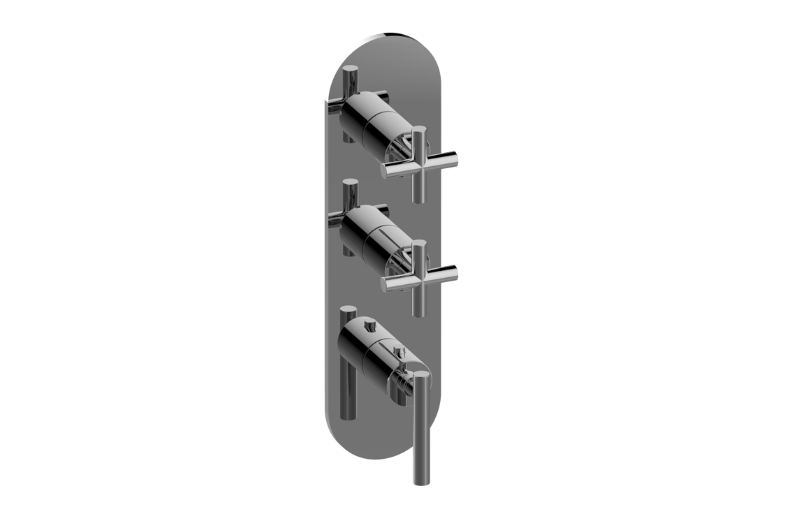Graff G-8056-LM62C17-UBB-T - Round M-Series Valve Trim With Three Handles