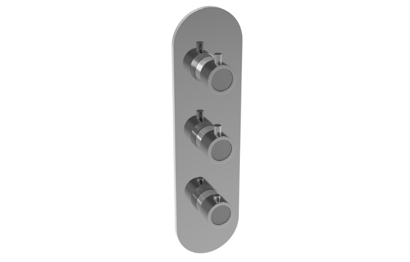 Graff G-8056-RK0-AU-T - Round M-Series Valve Trim With Three Handles