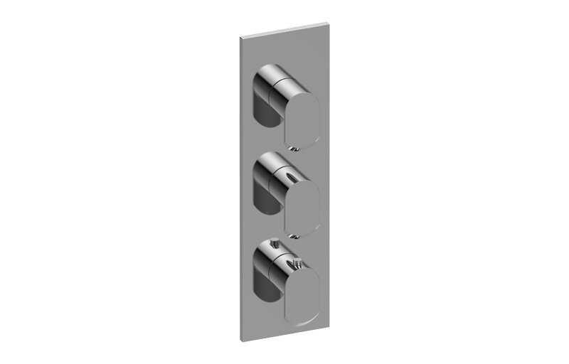 Graff G-8057-LM45E0-AU-T - Square M-Series Valve Trim With Three Handles