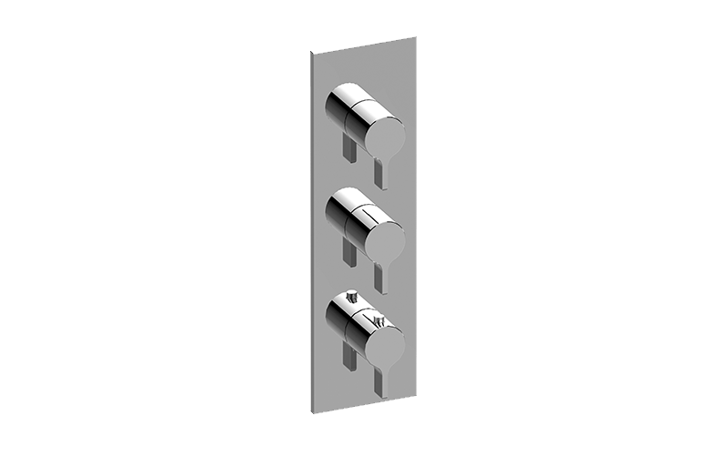 Graff G-8057-LM46E0-BK-T - Square M-Series Valve Trim With Three Handles
