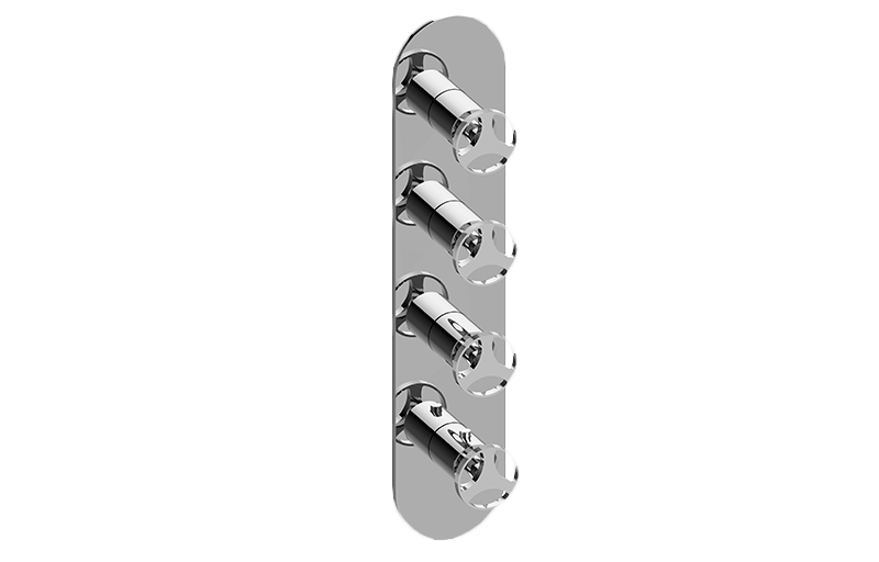 Graff G-8058-C19E0-AU-T - Round M-Series Valve Trim With Four Handles