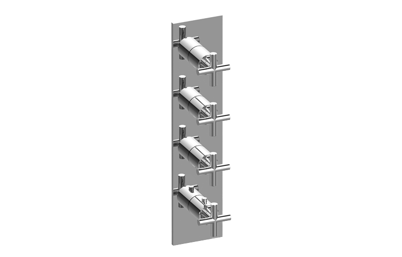 Graff G-8059-C17E0-AU-T - Square M-Series Valve Trim With Four Handles