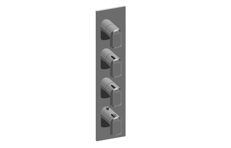 Graff G-8059-LM61E0-AU-T - Square M-Series Valve Trim With Four Handles