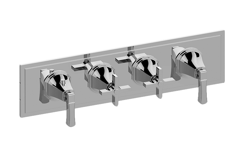 Graff G-8079H-2L2C-AU-T - M-Series Valve Trim With Four Handles (Horizontal Orientation)