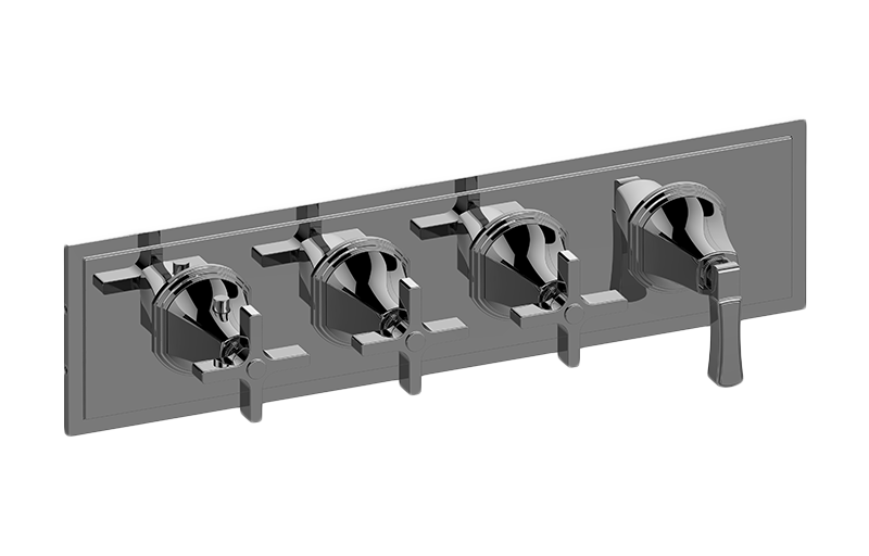 Graff G-8079H-3C1L-AU-T - M-Series Valve Trim With Four Handles (Horizontal Orientation)