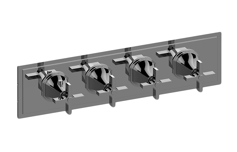 Graff G-8079H-C15E0-BAU-T - M-Series Valve Trim With Four Handles (Horizontal Orientation)