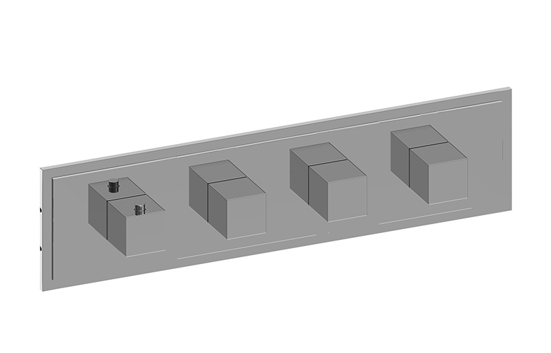 Graff G-8083H-SH0-AU-T - Transitional M-Series Valve Trim With Four Handles (Horizontal Orientation)