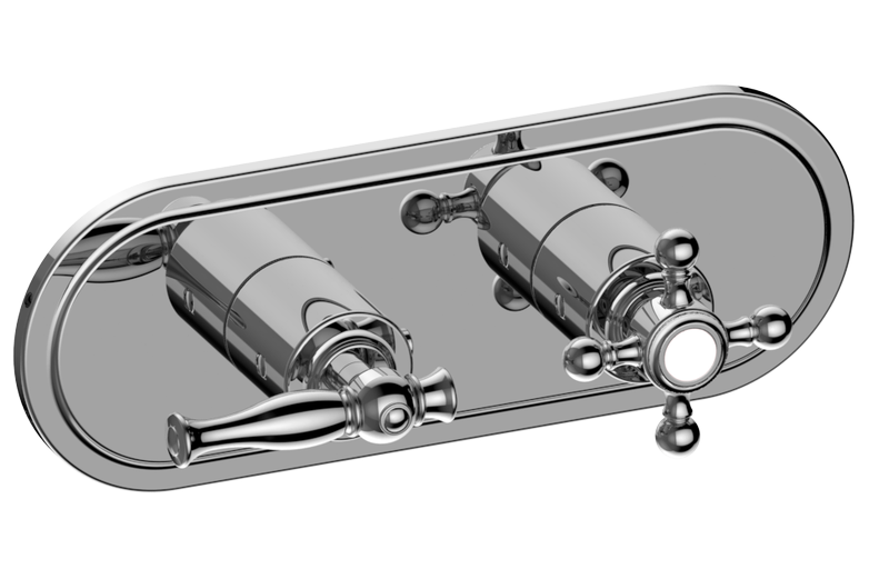 Graff G-8086H-LM22C2-AU-T - Traditional M-Series Valve Trim With Two Handles (Horizontal Orientation)