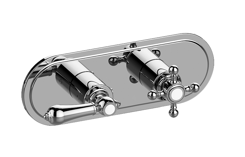 Graff G-8086H-LM34C2-AU-T - Traditional M-Series Valve Trim With Two Handles (Horizontal Orientation)
