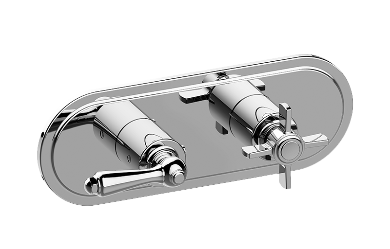 Graff G-8086H-LM48C16-AU-T - Traditional M-Series Valve Trim With Two Handles (Horizontal Orientation)