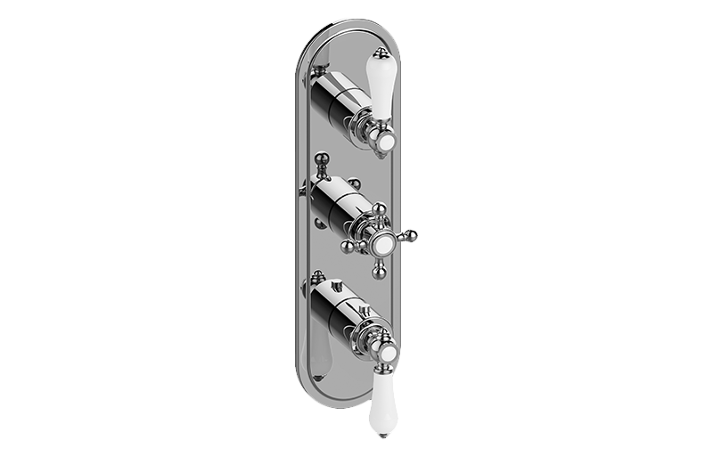 Graff G-8087-ALC1C2-AU-T - Traditional M-Series Valve Trim With Three Handles