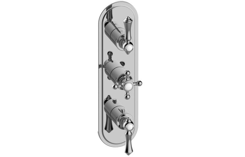 Graff G-8087-ALM15C2-AU-T - Traditional M-Series Valve Trim With Three Handles