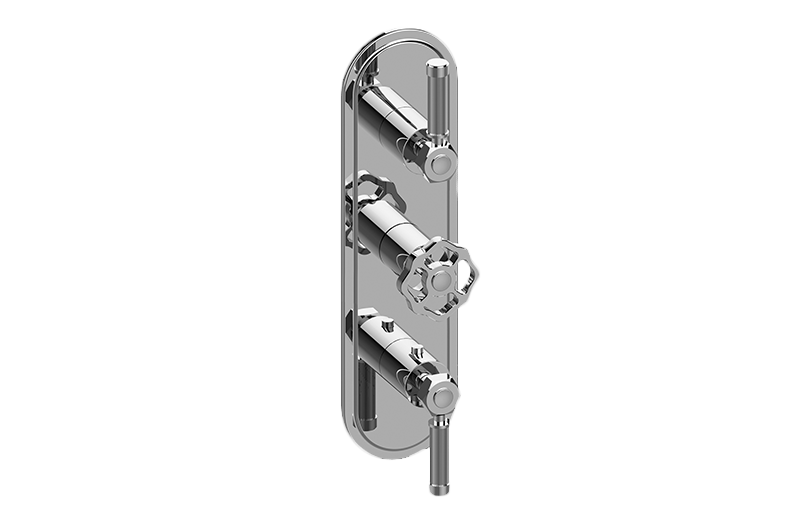 Graff G-8087-ALM56C18-AU-T - Traditional M-Series Valve Trim With Three Handles