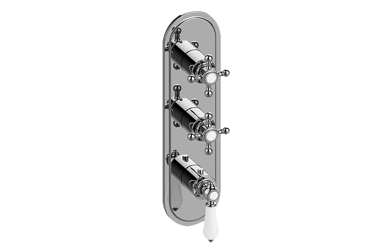 Graff G-8087-LC1C2-AU-T - Traditional M-Series Valve Trim With Three Handles