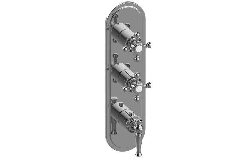Graff G-8087-LM22C2-AU-T - Traditional M-Series Valve Trim With Three Handles