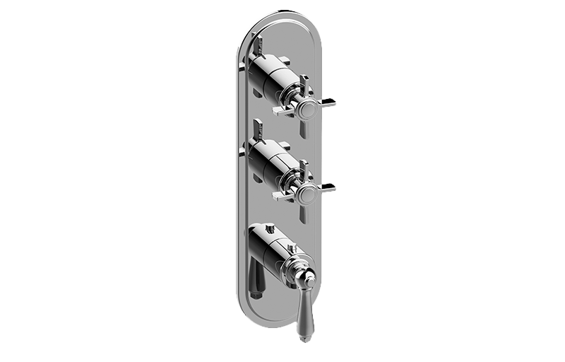 Graff G-8087-LM48C16-AU-T - Traditional M-Series Valve Trim With Three Handles