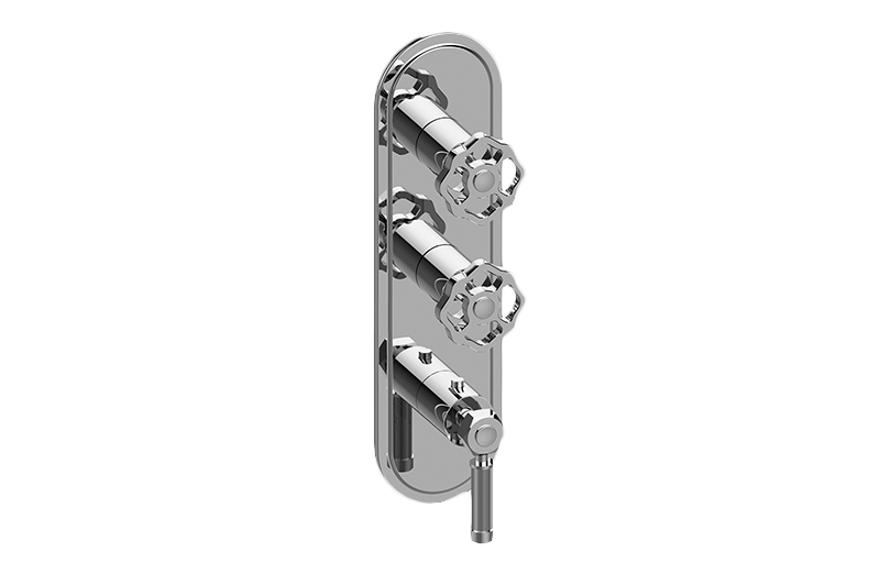 Graff G-8087-LM56C18-AU-T - Traditional M-Series Valve Trim With Three Handles