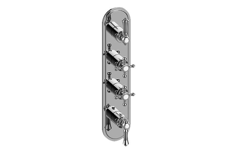 Graff G-8088-ALM15C2-AU-T - Traditional M-Series Valve Trim With Four Handles
