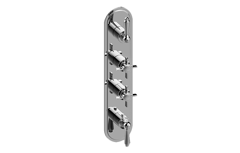 Graff G-8088-ALM48C16-BB-T - Traditional M-Series Valve Trim With Four Handles
