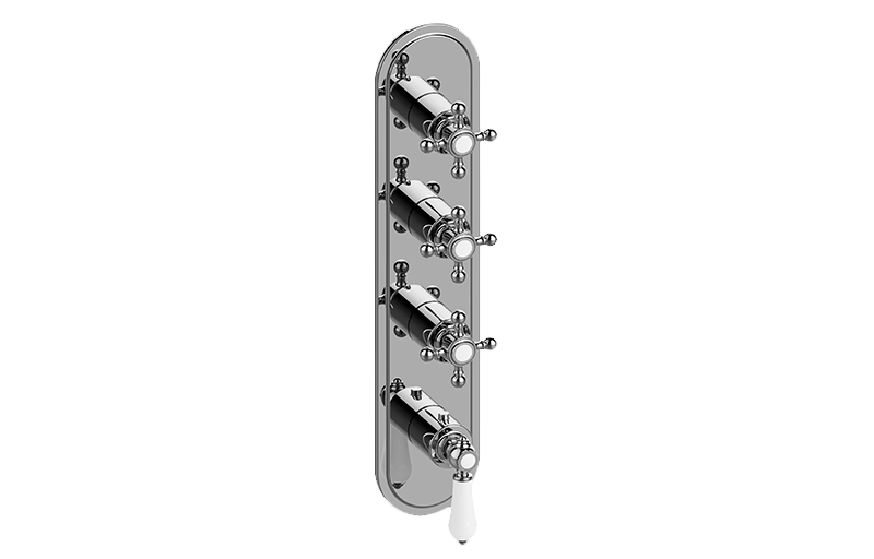 Graff G-8088-LC1C2-AU-T - Traditional M-Series Valve Trim With Four Handles