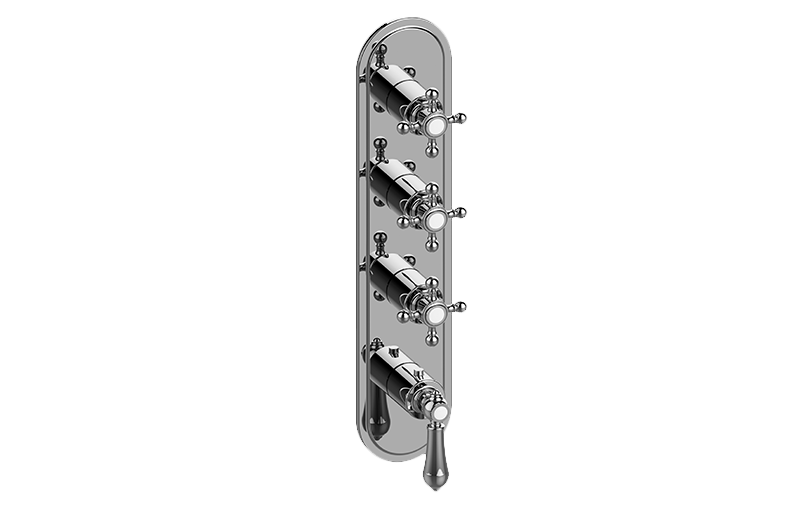 Graff G-8088-LM34C2-AU-T - Traditional M-Series Valve Trim With Four Handles