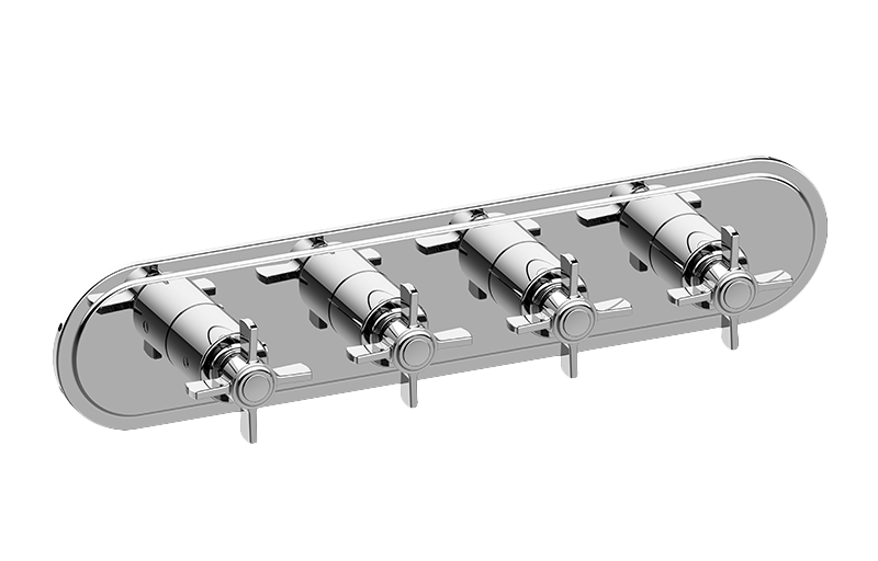 Graff G-8088H-C16E0-AU-T - Traditional M-Series Valve Trim With Four Handles (Horizontal Orientation)