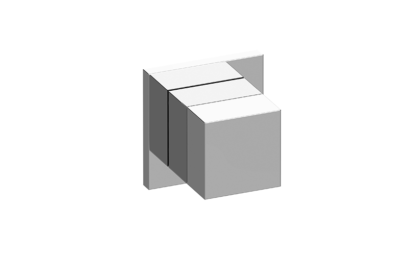 Graff G-8071-SH1-AU-T - Square M-Series 2-Way Diverter Valve Trim With Handle
