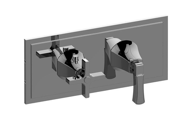 Graff G-8149H-1C1L-BK-T - Finezza Due, Vignola M-Series Valve Trim With Two Handles (Horizontal Orientation)