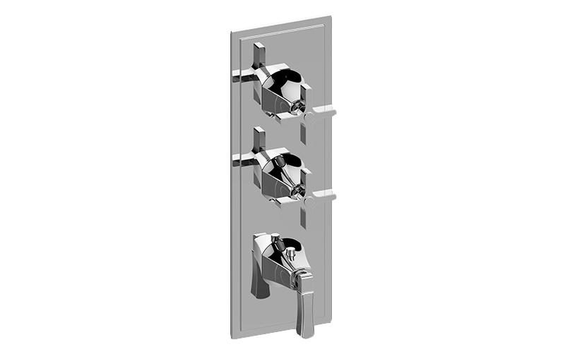 Graff G-8178-1L2C-AU-T - Finezza Due, Vignola M-Series Valve Trim With Three Handles