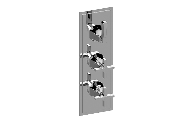 Graff G-8178-2C1L-BK-T - Finezza Due, Vignola M-Series Valve Trim With Three Handles