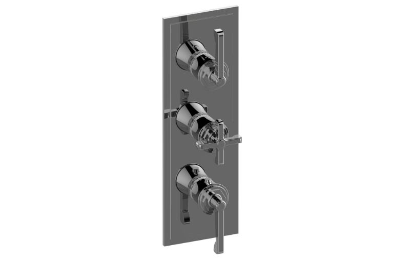 Graff G-8178-ALM60C20-AU-T - Finezza Due, Vignola M-Series Valve Trim With Three Handles