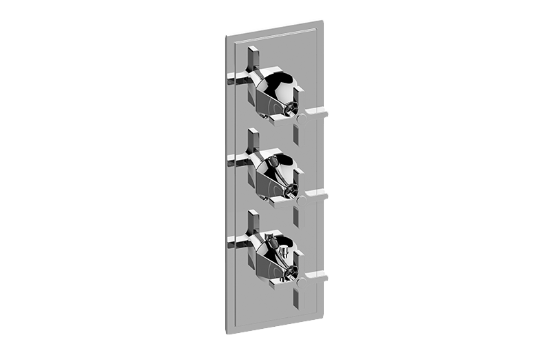 Graff G-8178-C15E0-AU-T - Finezza Due, Vignola M-Series Valve Trim With Three Handles
