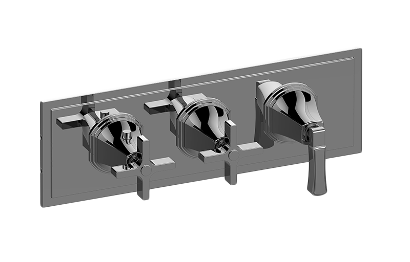 Graff G-8078H-2C1L-AU-T - M-Series Valve Trim With Three Handles (Horizontal Orientation)
