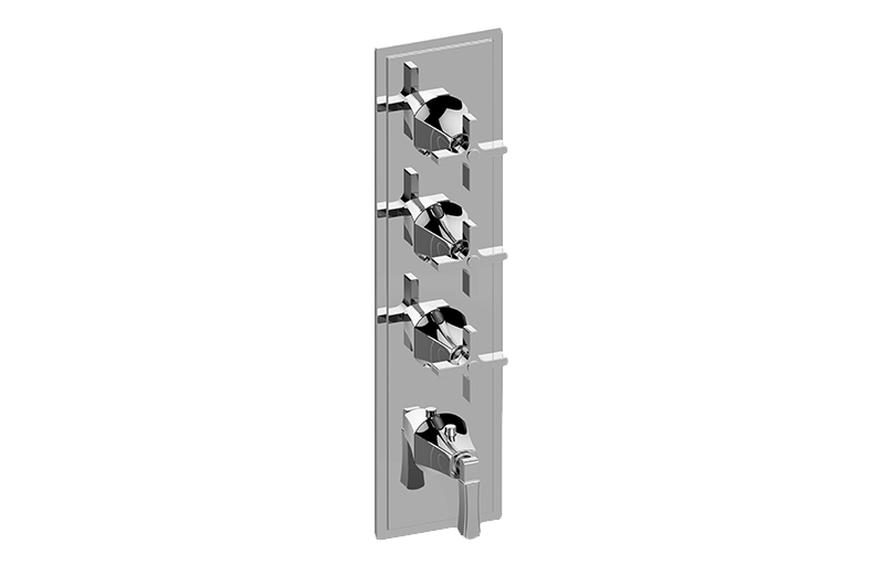 Graff G-8179-1L3C-AU-T - Finezza Due, Vignola M-Series Valve Trim With Four Handles