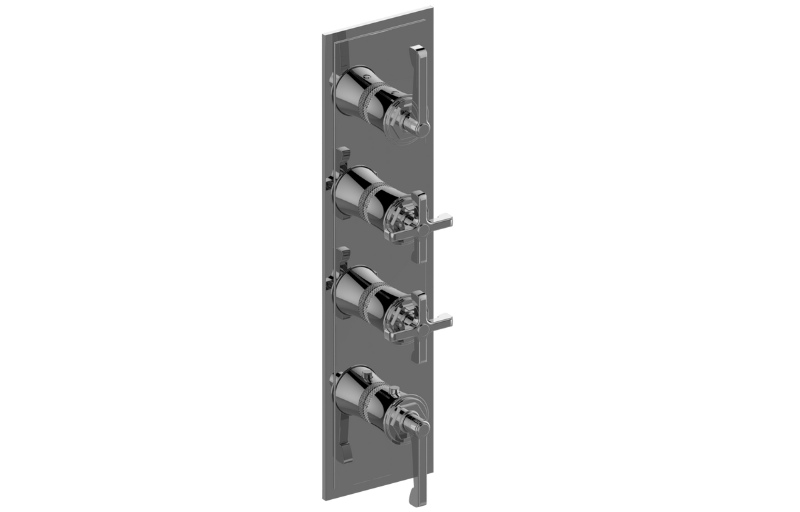 Graff G-8179-ALM60C20-AU-T - Finezza Due, Vignola M-Series Valve Trim With Four Handles