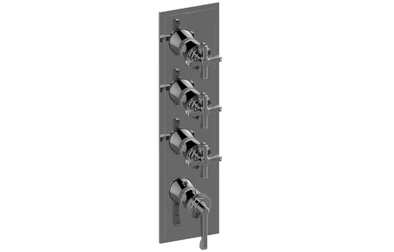 Graff G-8179-LM60C20-AU-T - Finezza Due, Vignola M-Series Valve Trim With Four Handles