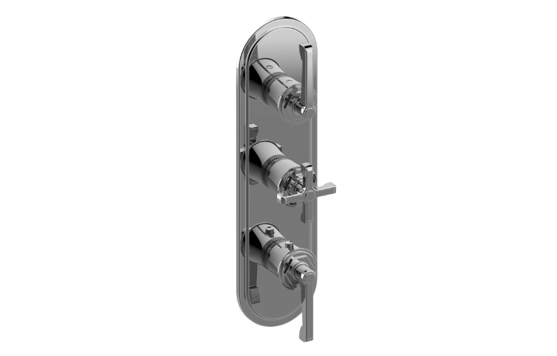 Graff G-8187-ALM60C20-UBB-T - Traditional M-Series Valve Trim With Three Handles