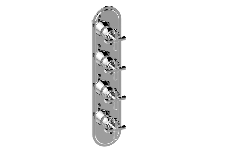 Graff G-8188HH-C20E0-UBB-T - Traditional M-Series Valve Trim With Four Handles (Horizontal Orientation)