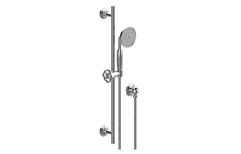 Graff G-8676-AU - Transitional Handshower With Vintage Wall-Mounted Slide Bar
