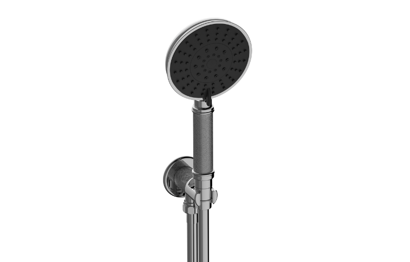 Graff G-8697TD-AU - Traditional Handshower With Wall Bracket And Integrated Wall Supply Elbow Diamond Knurled