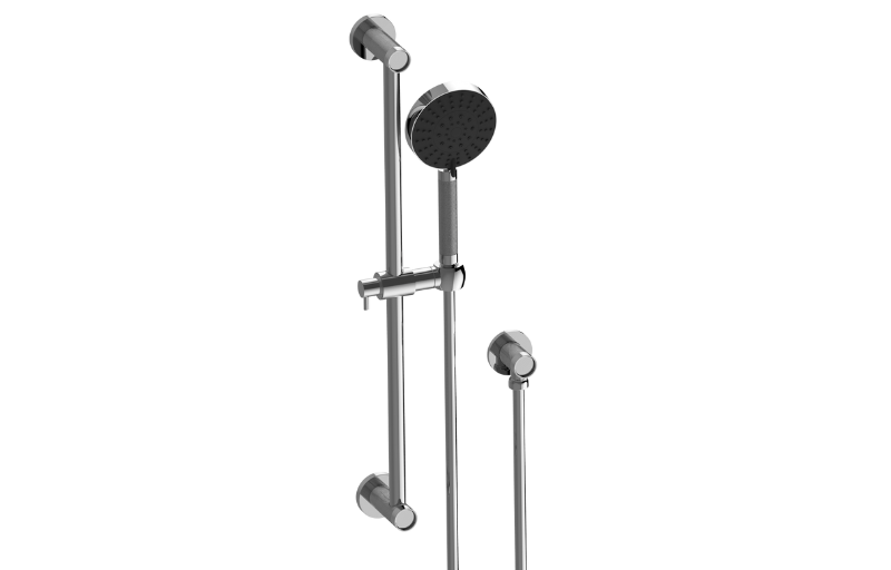 Graff G-8706CD-AU - Contemporary Handshower With Slide Bar Set Diamond Knurled