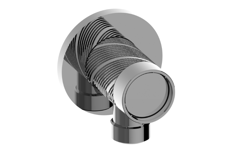 Graff G-8713CQ-AU - Contemporary Wall Supply Elbow Oblique Knurled