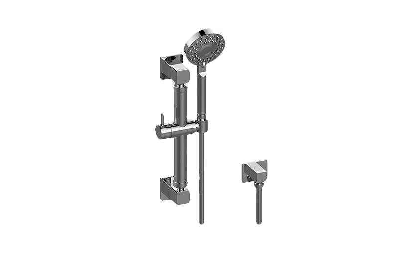 Graff G-9660-BK - Multi-Function Handshower W/12" Square Grab Bar
