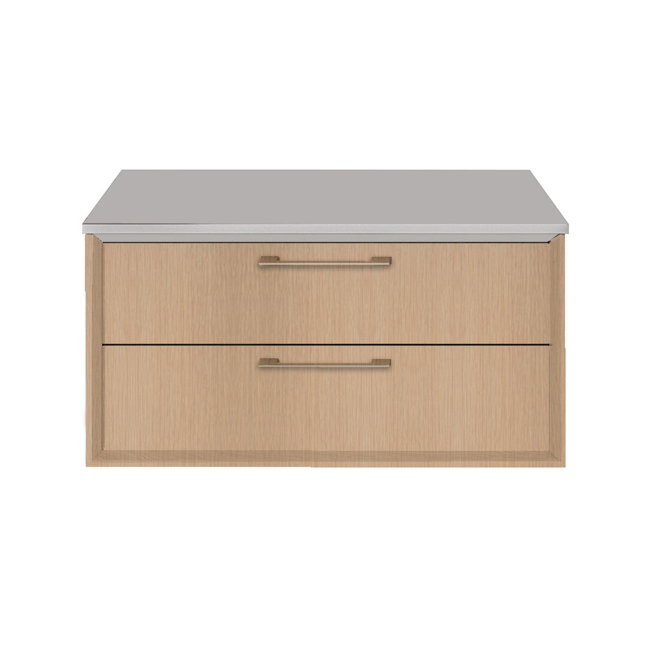 Lacava - Solid Surface Countertop For Wall-Mount Under-Counter Cabinet Gem-St-24, W: 24", D: 22", H: 1/2".