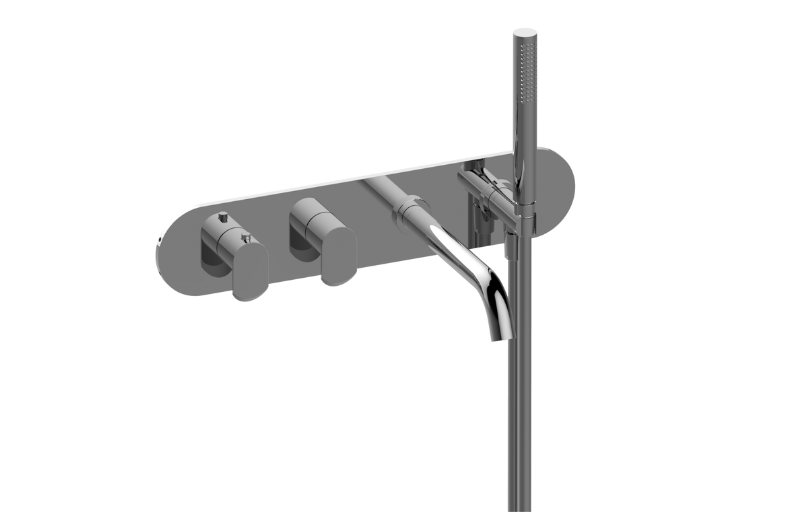Graff GL7.690H-LM45E0-AU-T - Wall-Mounted M-Series Thermostatic System - Tub Spout And Handshower (Trim)