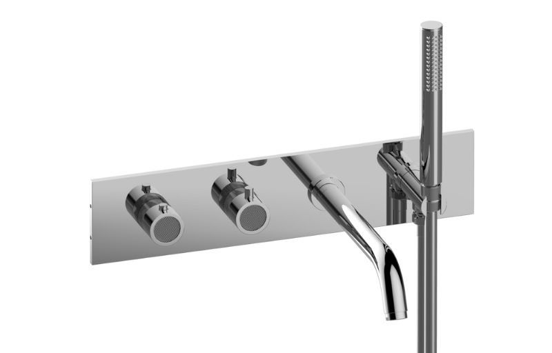 Graff GM7.690H-RK0-AU-T - Wall-Mounted M-Series Thermostatic System - Tub Spout And Handshower (Trim)