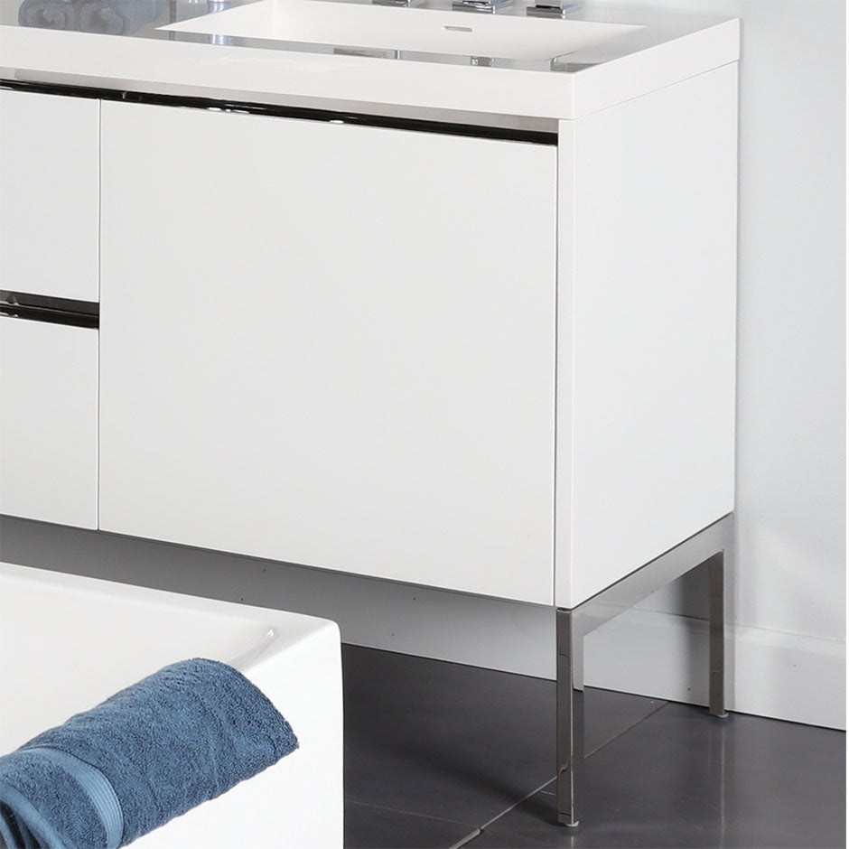 Lacava - A Set Of Optional Metal Frame Legs For Kubista Vanities. W: 21", H: 10".
