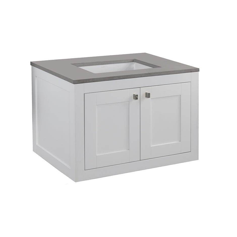 Lacava - Wall-Mount Under-Counter Vanity With Two Doors (Knobs Included). Under-Mount Sink 5452Un, Stone Countertop H282T Are Not Included. W:29 1/2", D: 20 3/4", H:19 3/8".