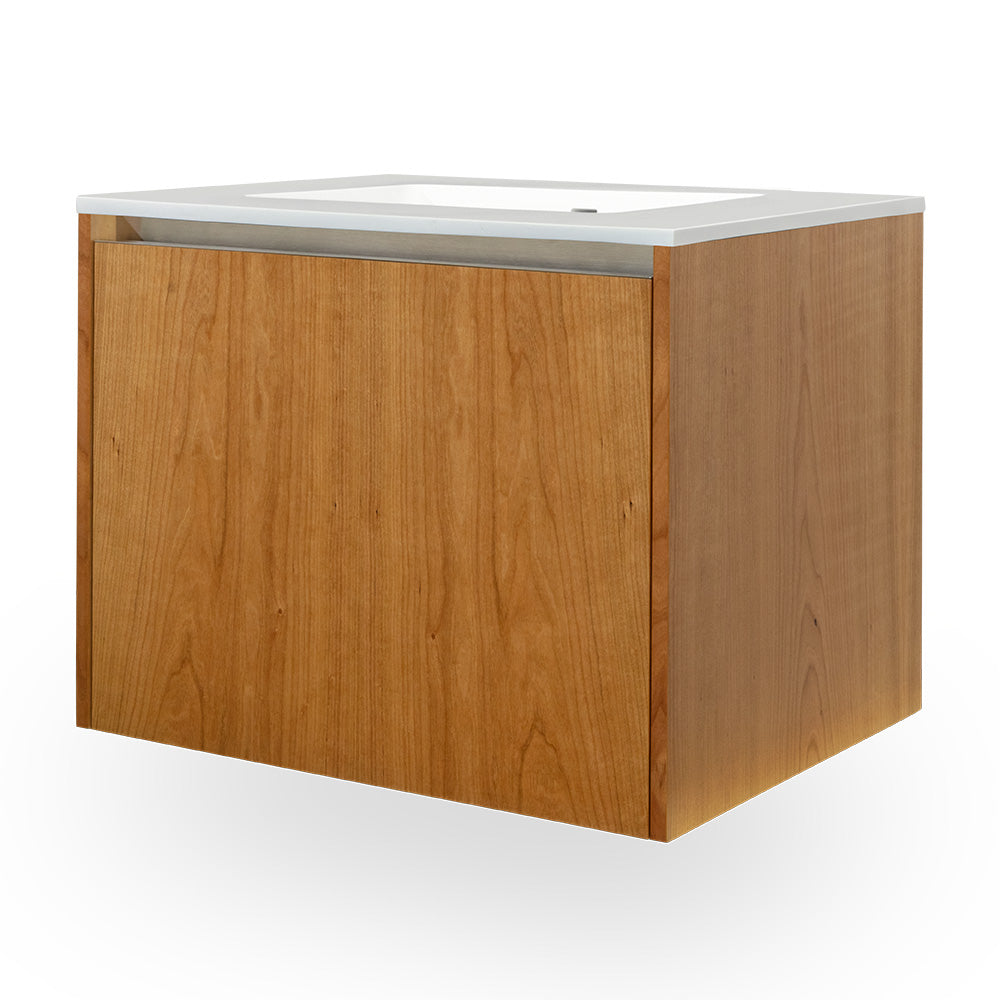 Lacava - Wall-Mount Under Counter Vanity With A Drawer A Notch In Back. Bathroom Sink H262Tsold Separately .W:29 3/4", D: 20 7/8", H: 22".